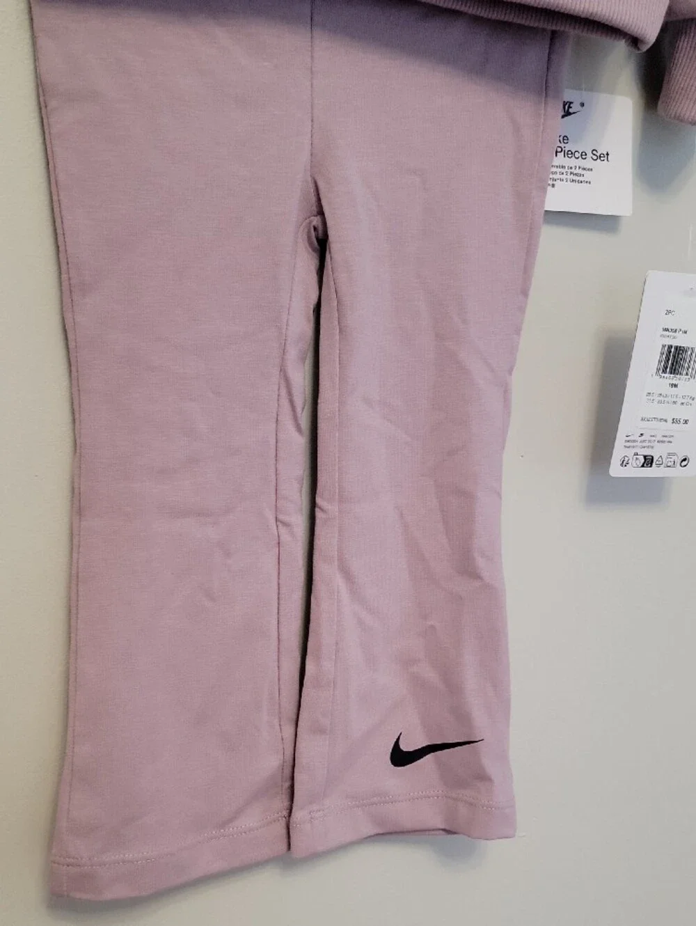 Nike Girls Lilac Crewneck Sweatshirt & Flare Pant Set NWT Sz 18m